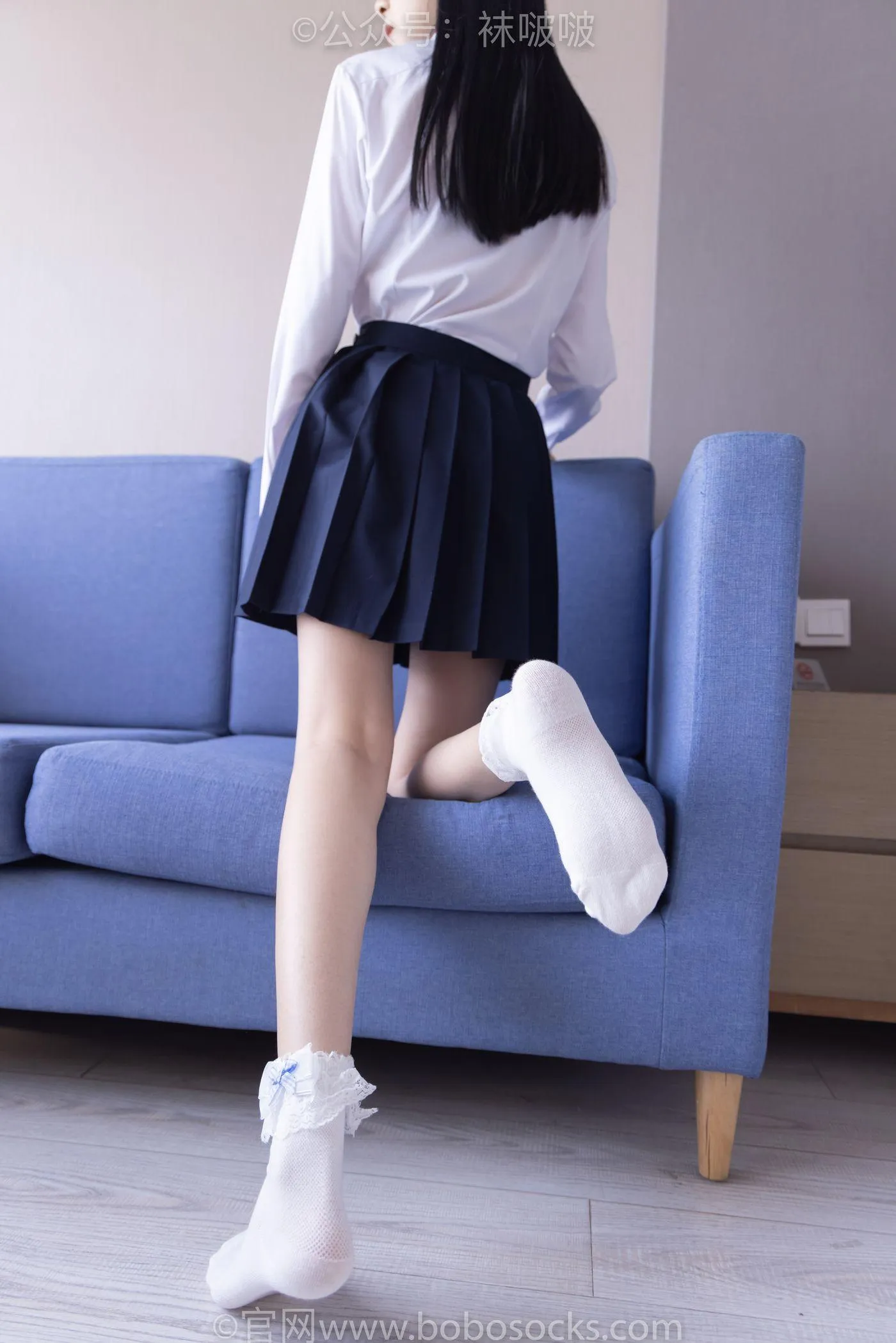 [BoBoSocks袜啵啵]NO.070 稚予-皮鞋、拖鞋、过膝袜、白棉袜 [148P]插图8